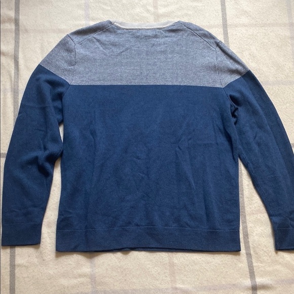 Banana Republic Blue Colorblock Men's Sweater Size Extra Large - Picture 2 of 9
